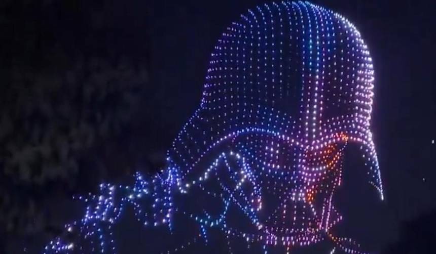 ¡Impactante! Show de drones con temática de Star Wars ilumina el cielo en Corea del Sur