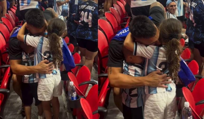 Emotivo festejo de Lautaro Martínez con su familia tras ser el protagonista del gol de la victoria 