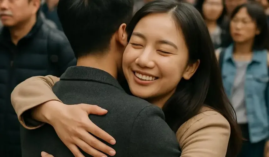 Mujeres estresadas en China pagan hasta 7 dólares por abrazos de hombres
