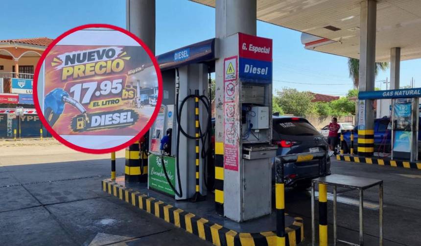 El diésel ya se vende a Bs 17,95 el litro en los surtidores del país y choferes se rehúsan a cargar