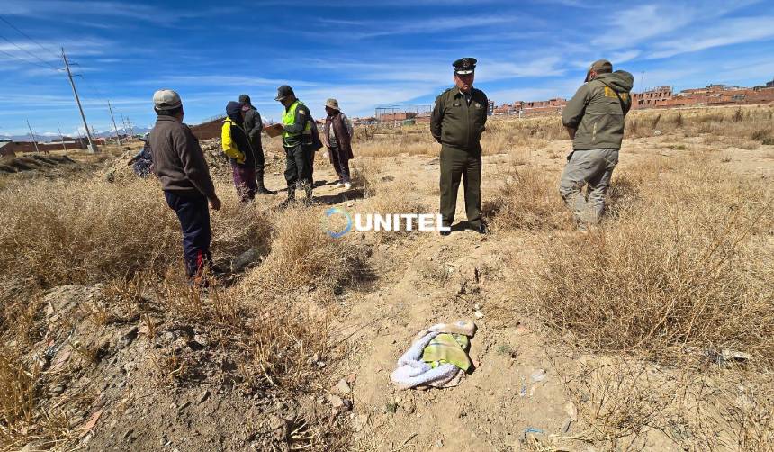 Conmoción en Viacha: Hallan sin vida a una bebé de una semana en un terreno baldío