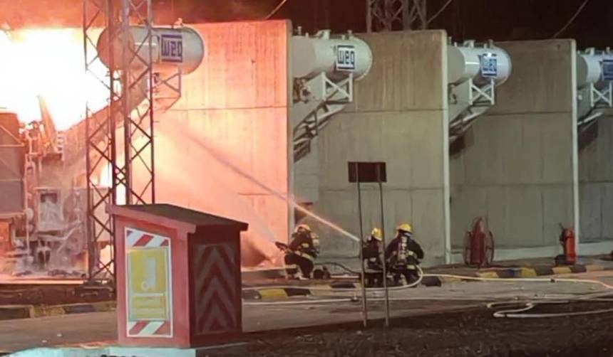 ENDE reporta “falla técnica seguida de un incendio” en la Subestación Carrasco