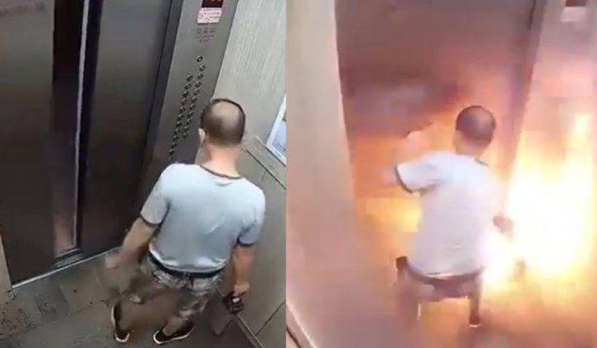 China: Explota batería de litio en un ascensor y mata al hombre que la transportaba (imágenes sensibles) 