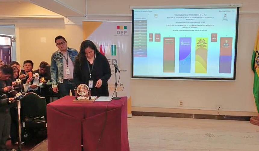 En este orden quedaron las papeletas para la elección en las alcaldías de La Paz y El Alto