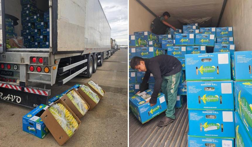 Bloqueos paralizan exportación de banano; productores liquidan su producción en la carretera