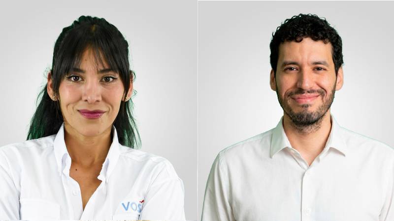 Nury Melean y Nicolás Menacho