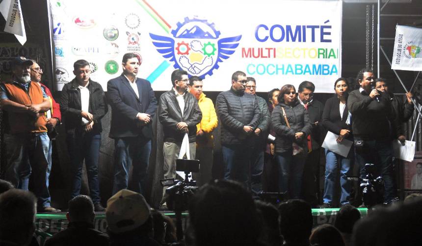 Cabildo multisectorial en Cochabamba pide al Gobierno que dicte Estado de excepción 