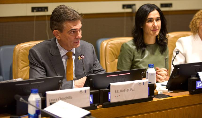 En EEUU, Paz participa en Conferencia CAF-PNUD y avanza en su agenda previa a la Asamblea de la ONU