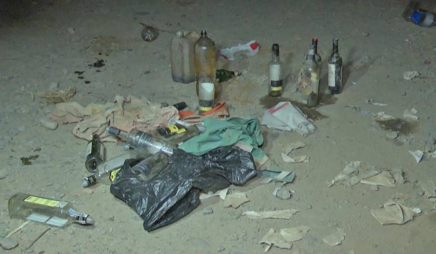 Grupo intentó bloquear en Montecado y fue gasificado por la Policía, que halló bombas artesanales