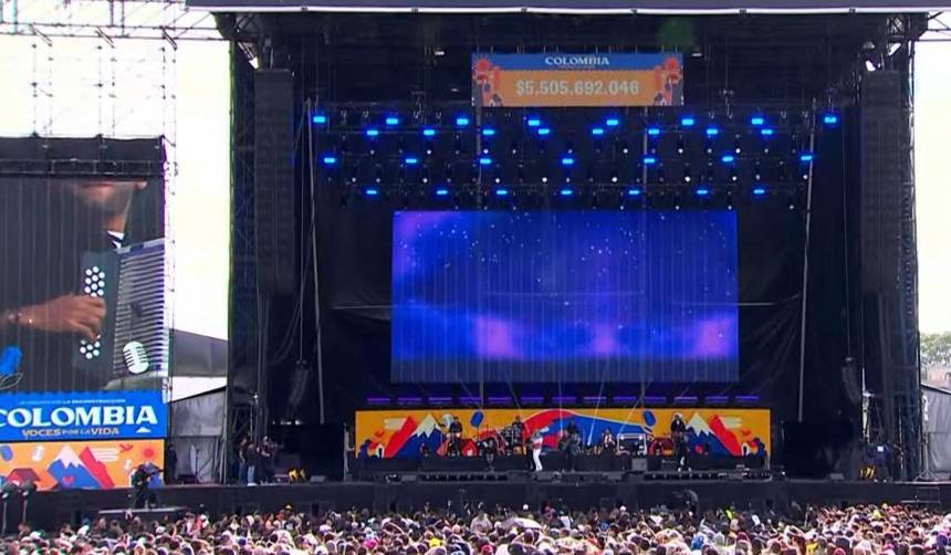 Concierto en Bogotá por el terremoto comienza con una recaudación de 1,4 millones de dólares