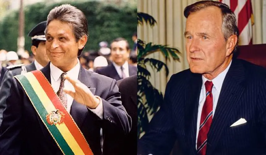 La historia del crucifijo que marcó una promesa presidencial entre Bush y Paz