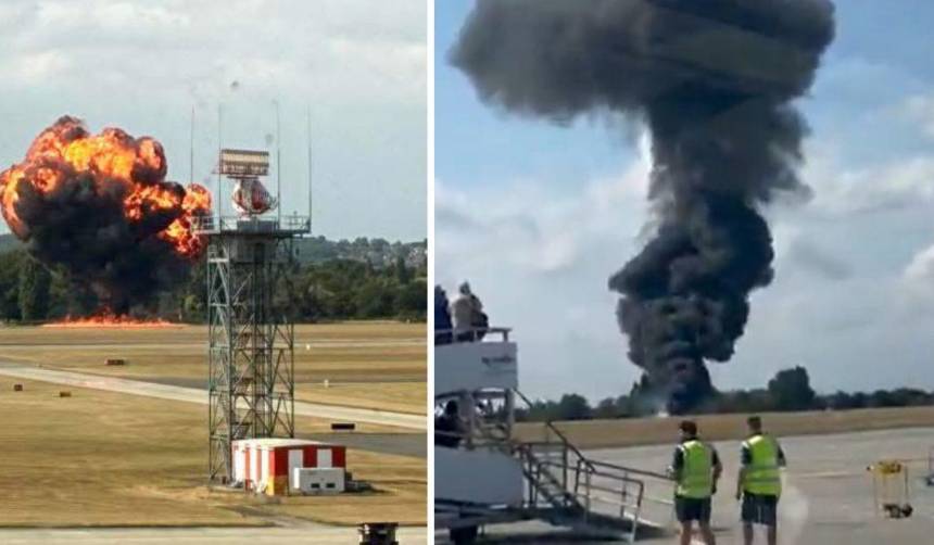 Una avioneta se estrella en el aeropuerto inglés de Southend poco después de despegar