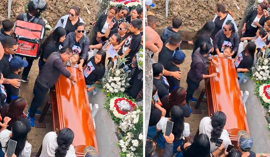 Video: un delivery llevó flores a un funeral, pero terminó de la peor manera