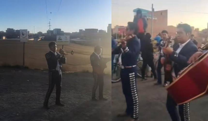Video: Mariachis cantan y hacen bailar en un punto de bloqueo para continuar su viaje
