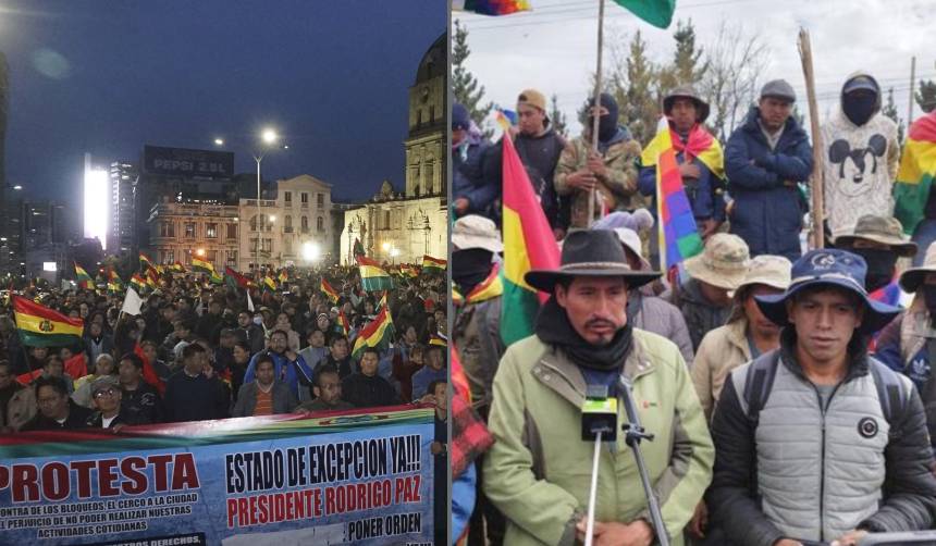 Cabildo de La Paz exige Estado de excepción mientras marchas se alistan para entrar a la ciudad