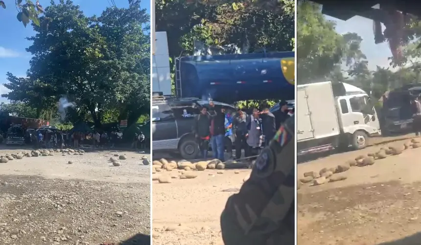 En pleno Estado de excepción, cocaleros retoman el retén de Umopar en el trópico e instalan bloqueo