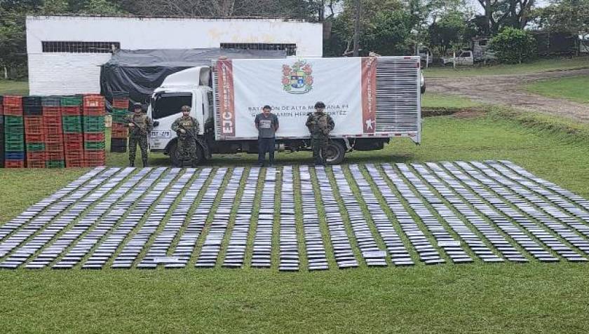 Incautan 1,15 toneladas de cocaína en el suroeste de Colombia