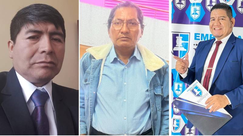 Oscar Vásquez, Jaime Choque y Wilmer Vásquez son los tres accionantes