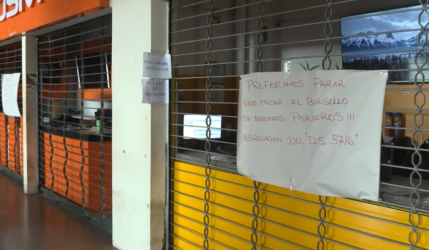 Santa Cruz: Tránsito instruye frenar los viajes interdepartamentales para resguardar a los pasajeros