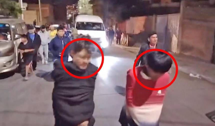 Capturan a sujetos, los obligan a caminar repitiendo “no debo robar” y luego los atan a un poste