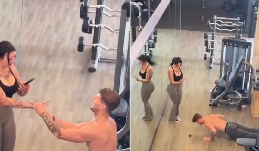 Le pidió matrimonio en un gimnasio y tras el ‘Sí, acepto’ celebró de una manera inusual
